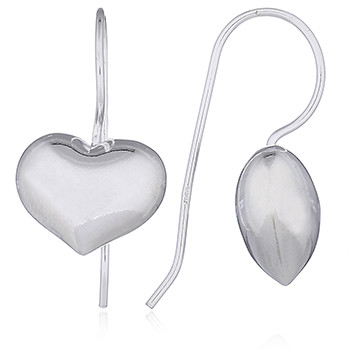 Sentimental shiny heart earrings