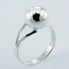 Small ball silver ring