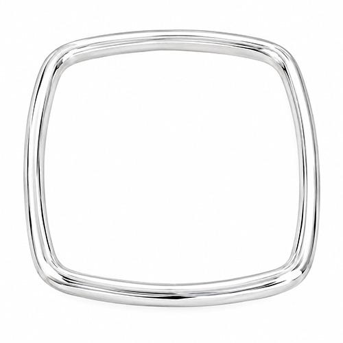 Sterling silver Square cube shape bangle 6mm wide - Image 4