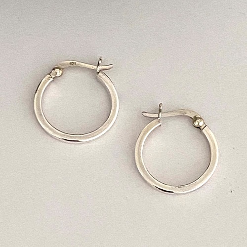 Sterling silver small Gen clip hoop earrings 20mm size