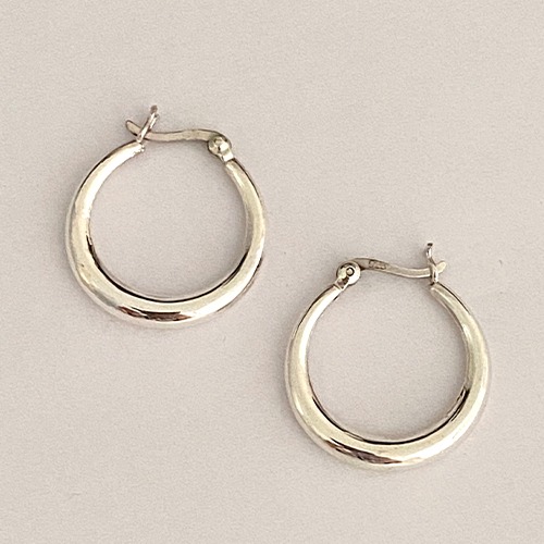 Sterling silver small Rita clip hoop earrings 23mm size