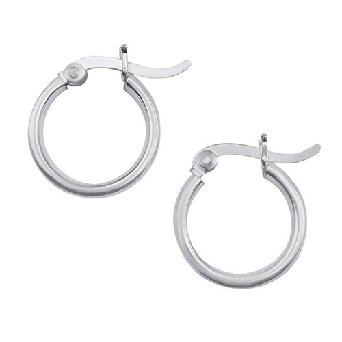 Sterling silver small Victoria clip hoop earrings 20mm size