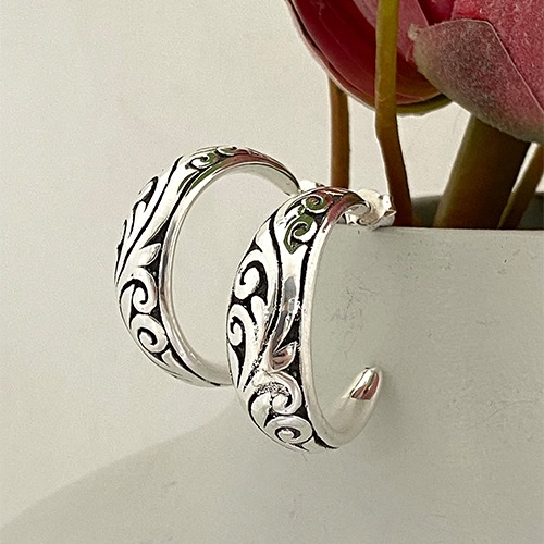 Sterling silver classic fillagree hoop stud earrings 25mm size or 35mm size