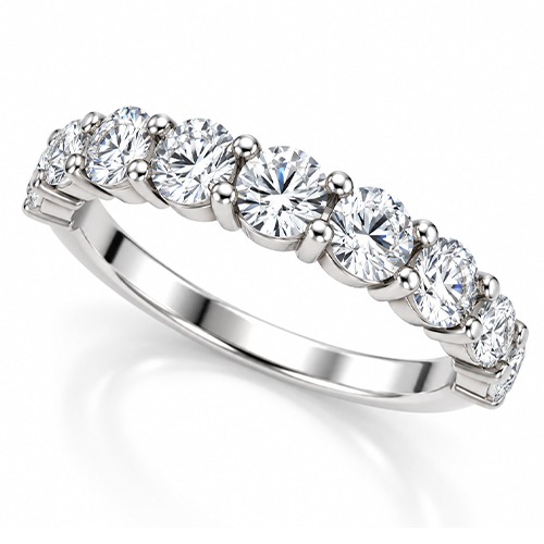 Sterling silver Bella design classic cubic zirconia band ring 4mm wide - Image 3