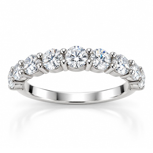 Sterling silver Bella design classic cubic zirconia band ring 4mm wide