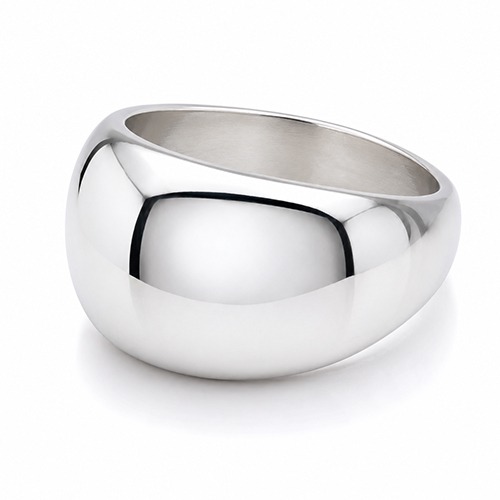20mm wide Solid sterling silver dome classic ring - Image 5