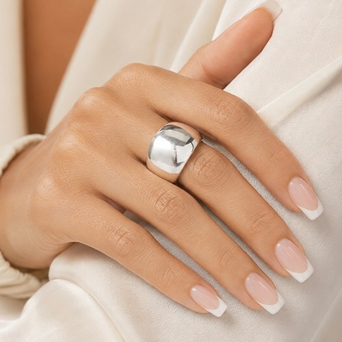 20mm wide Solid sterling silver dome classic ring - Image 3