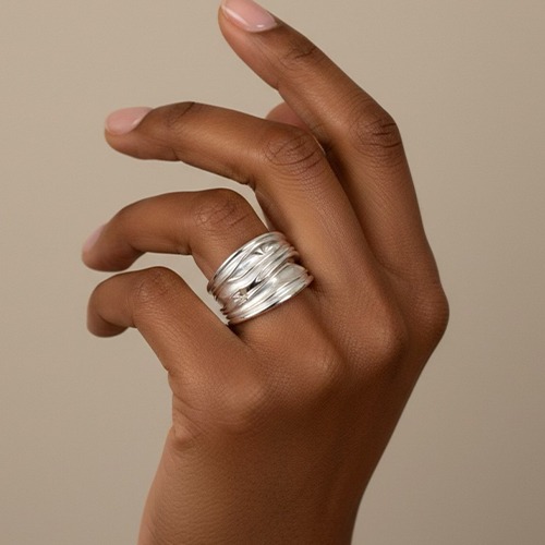 Sterling silver textured matte solid silver band ring 15mm wide