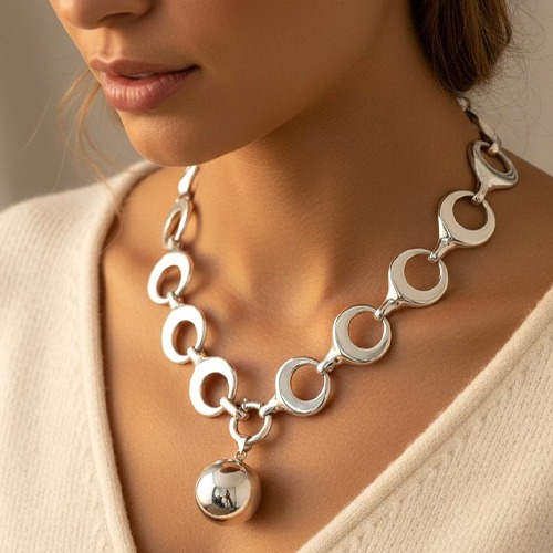 Sterling silver Bulky ball pendant 25mm or 30mm size