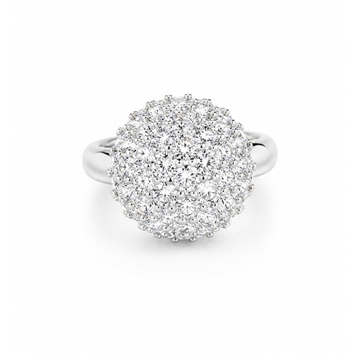 Sterling silver Disco ball design cubic zirconia ball ring 15mm wide - Image 3