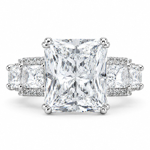 Sterling silver Annelle design modern cubic zirconia band ring 13mm wide - Image 2