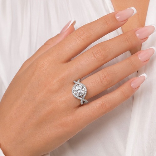 Sterling silver Evelina design cubic zirconia band ring 11mm wide - Image 3