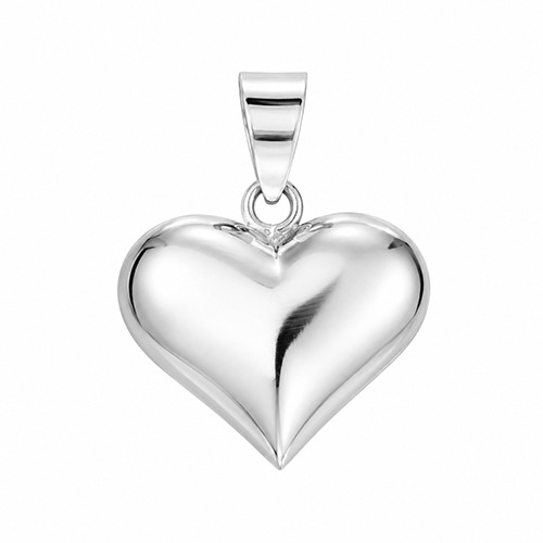 Sterling silver classic heart charm / pendant 25mm size - Image 2