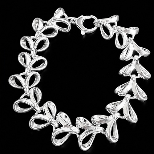 Sterling silver Bow tie design link bracelet 20mm wide - Image 2