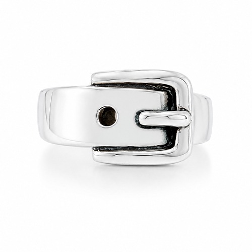 Sterling silver Belt design solid band ring 10mm wide