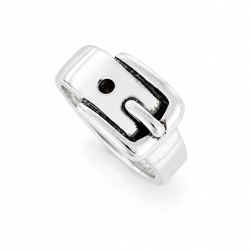 Sterling silver Belt design solid band ring 10mm wide - Image 3