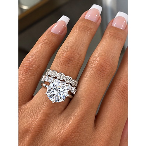 Sterling silver Elma design 6 claw solitaire style ring 12mm wide - Image 6