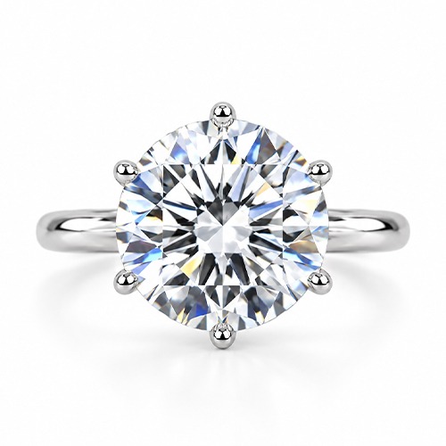 Sterling silver Elma design 6 claw solitaire style ring 12mm wide