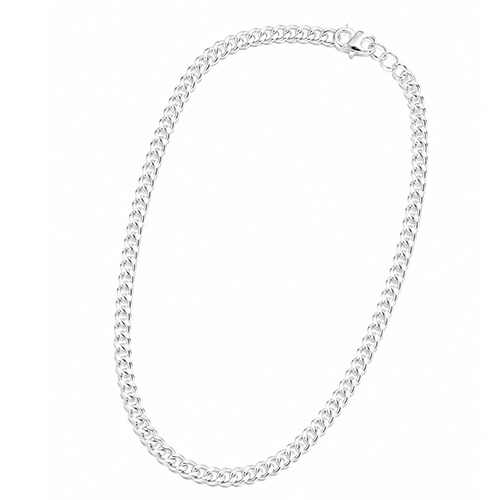 Sterling silver Curb design solid link Anklet 3mm wide - Image 2